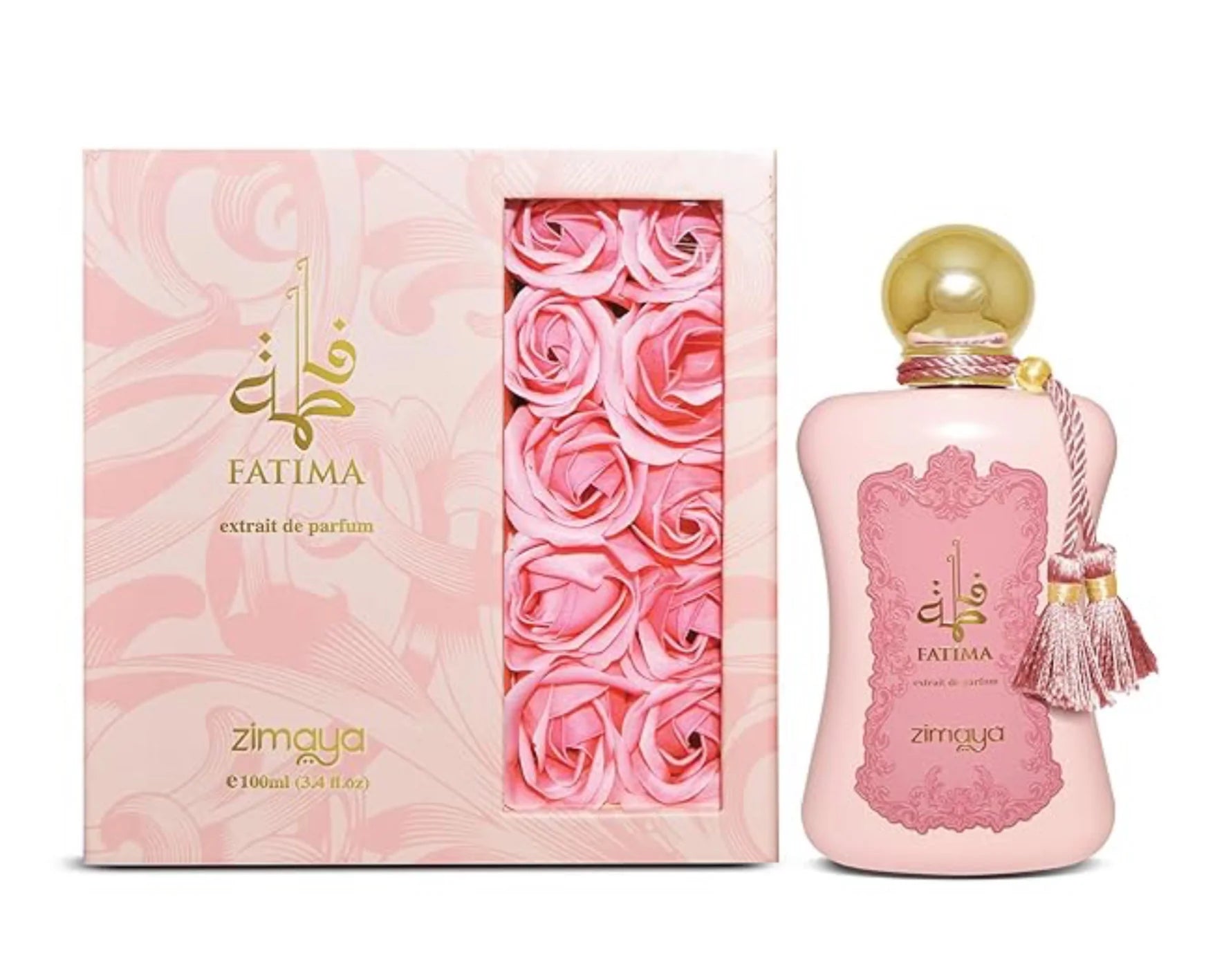 Zimaya Fatima Pink Pour Femme Extrait de Parfum, 3.4 oz – Hank