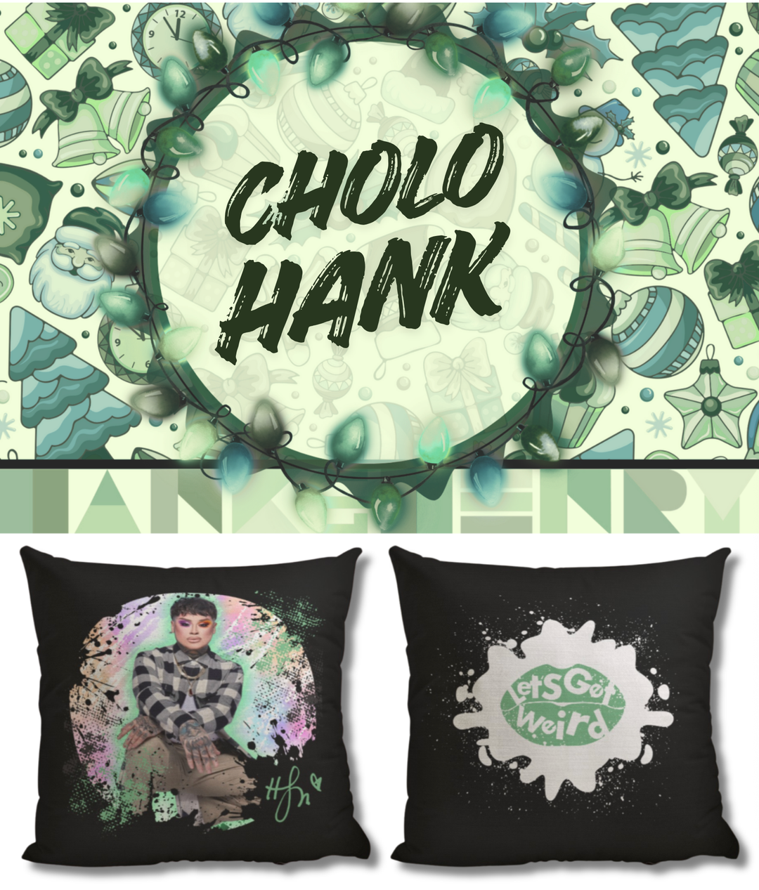 23pc.  Christmas Mystery Boxes w/ 18"x18" H&H Pillow