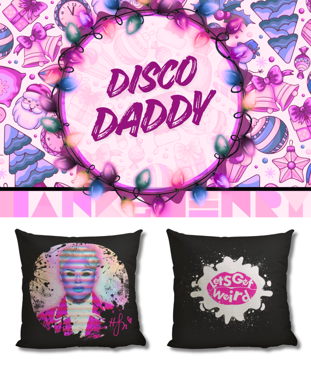 23pc. Christmas Mystery Boxes w/ 18"x18" Retro Glitz Pillow