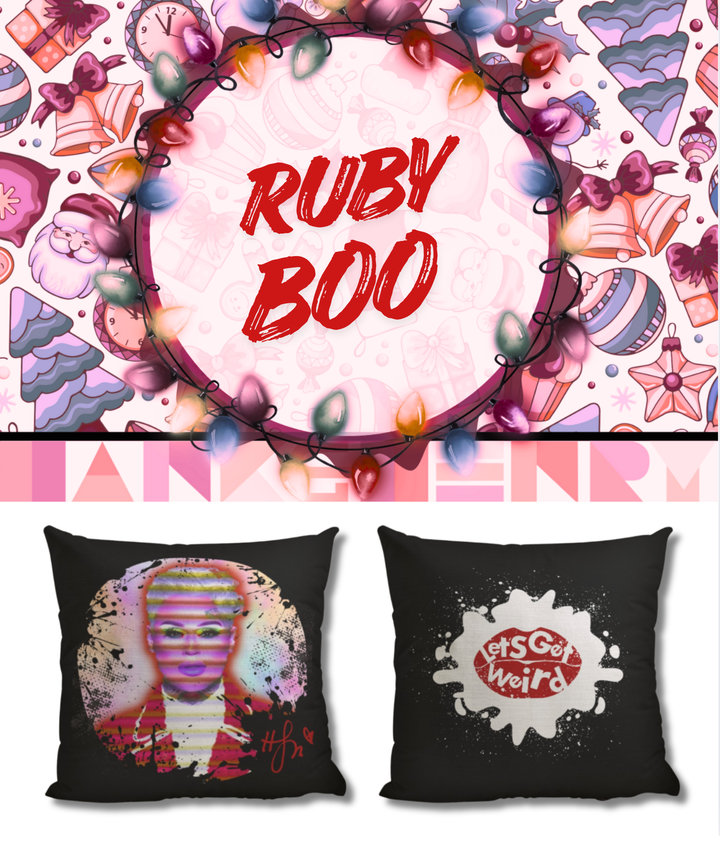 23pc. Christmas Mystery Boxes w/ 18"x18" Retro Glitz Pillow