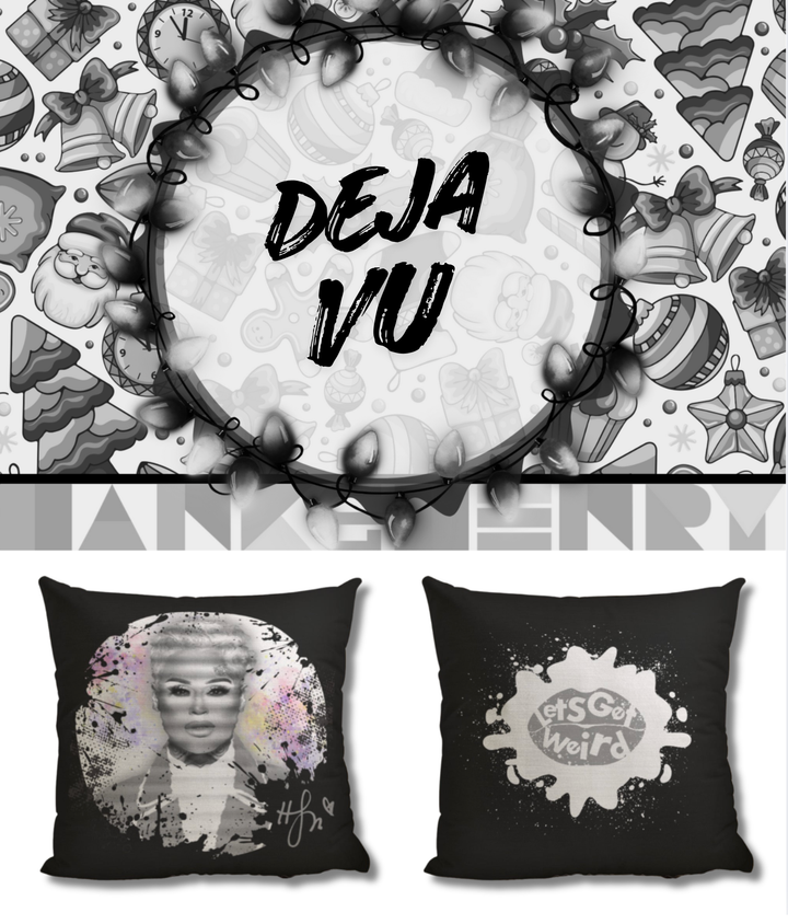 23pc. Christmas Mystery Boxes w/ 18"x18" Retro Glitz Pillow