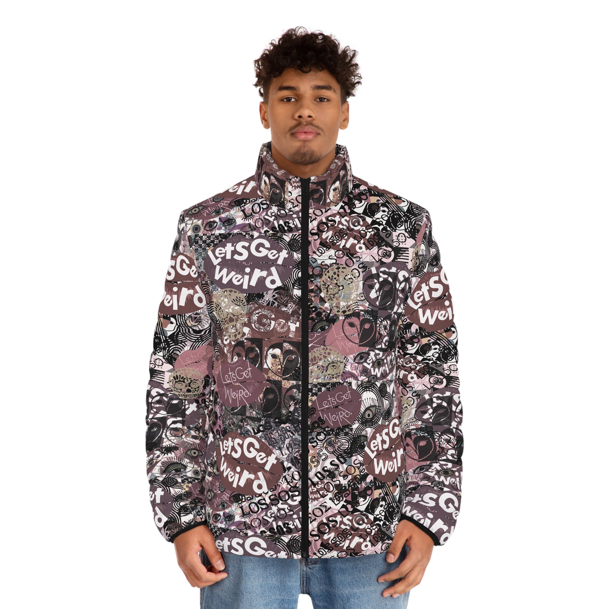 Let's Get Weird Men's Puffer Jacket (SM2XL) Hank & Henry Beauty