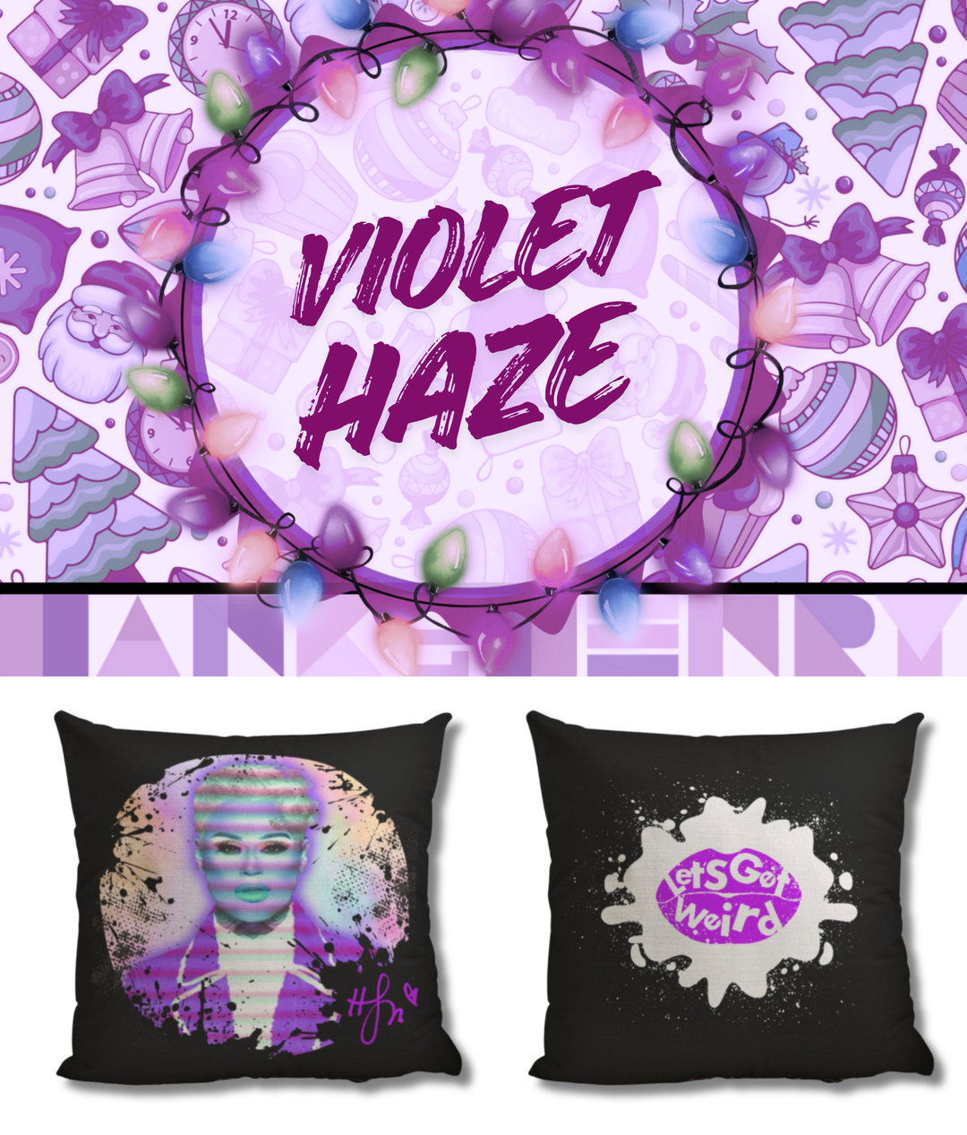 23pc. Christmas Mystery Boxes w/ 18"x18" Retro Glitz Pillow