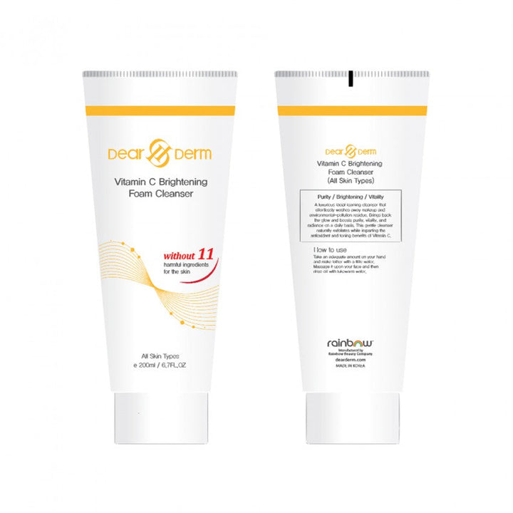 DEARDERM VITAMIN C BRIGHTENING MOISTURIZING FOAM CLEANSER