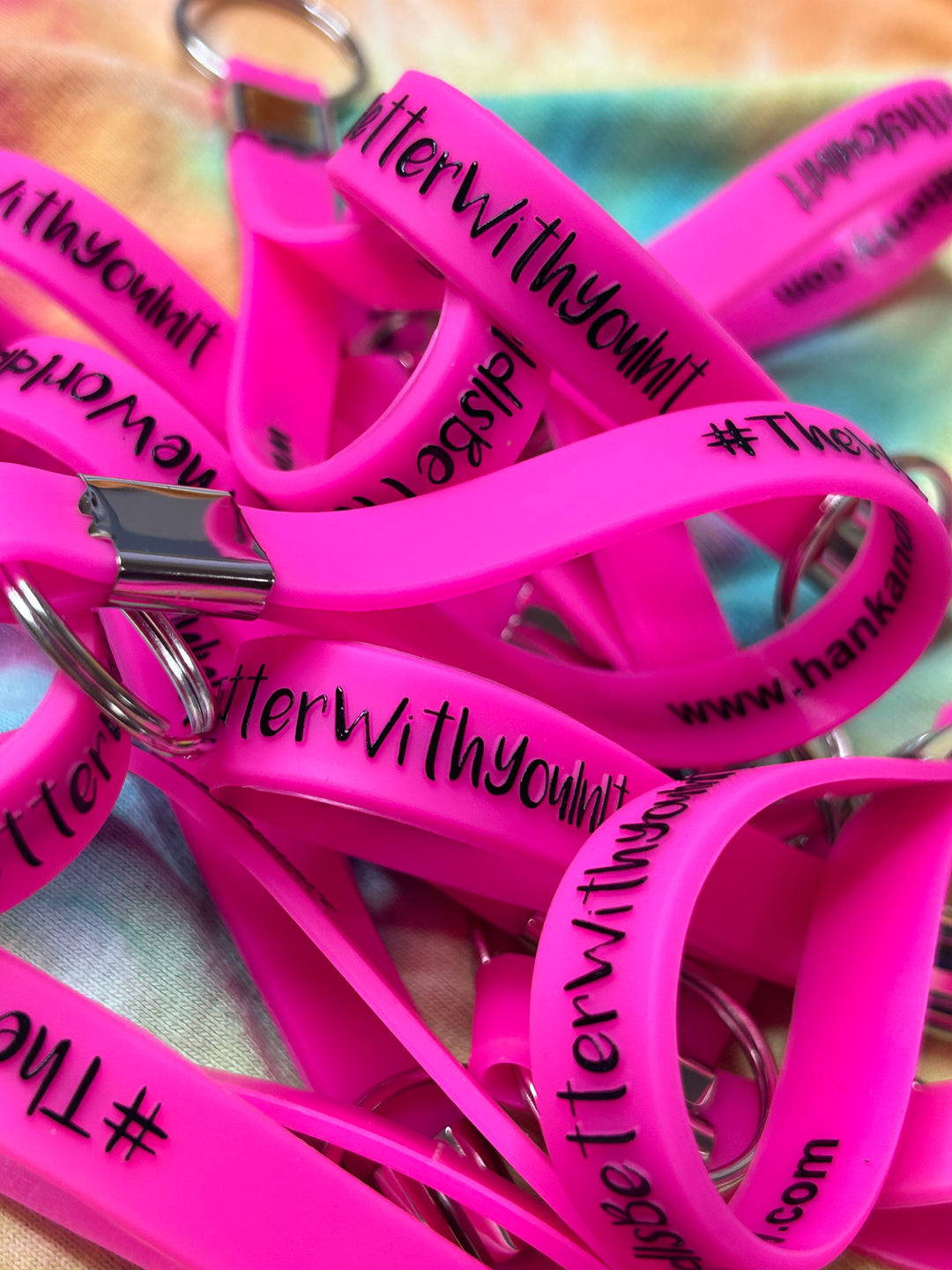 Hot Pink Keychain | #TheWorldIsBetterWithYouInIt