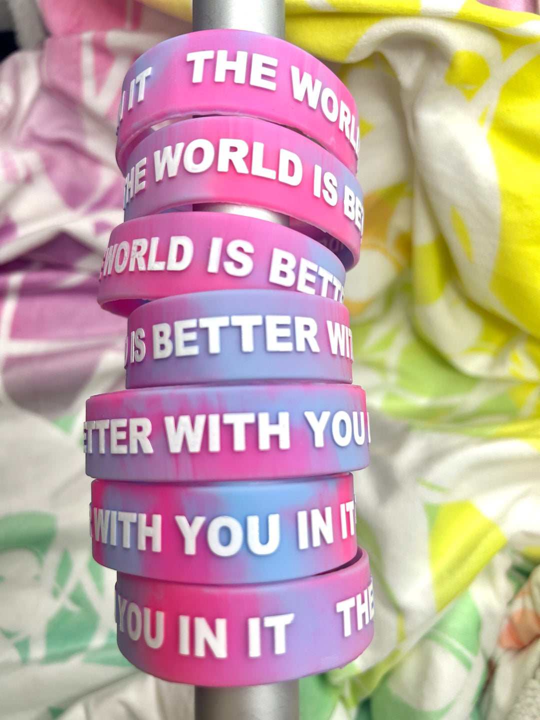 Cotton Candy 3/4" Wristband | THE WORLD IS BETTER WITH YOU IN IT