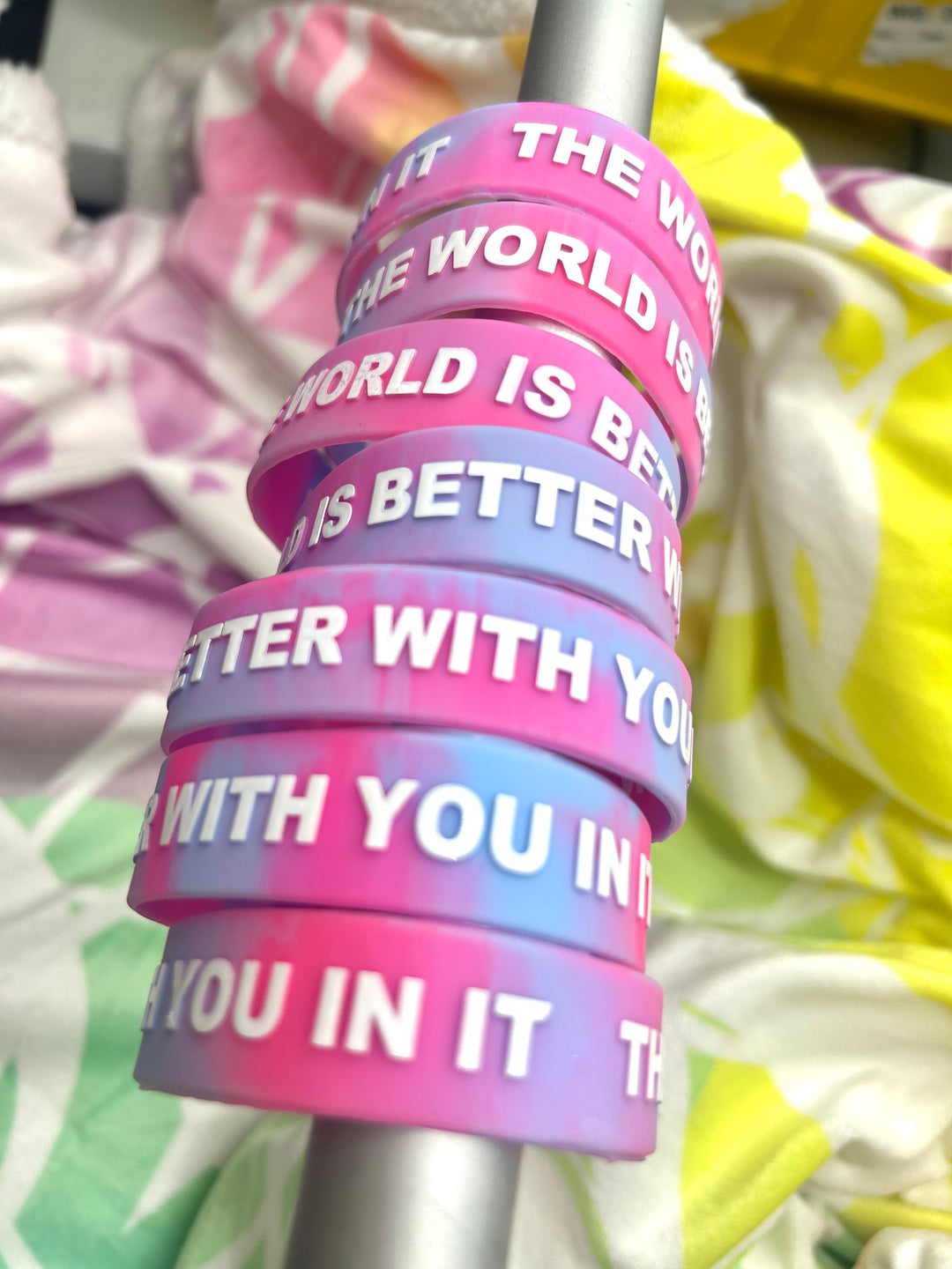 Cotton Candy 3/4" Wristband | THE WORLD IS BETTER WITH YOU IN IT