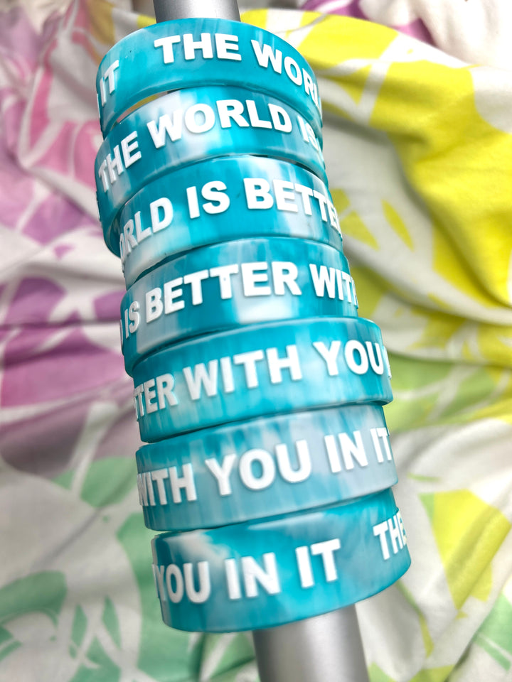 Sea Foam Breeze 3/4" Wristband | THE WORLD IS BETTER WITH YOU IN IT