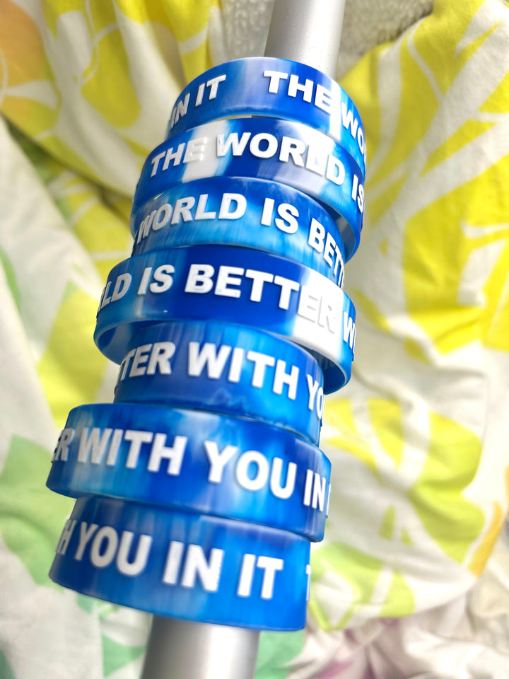 Lazy Sky 3/4" Wristband | THE WORLD IS BETTER WITH YOU IN IT