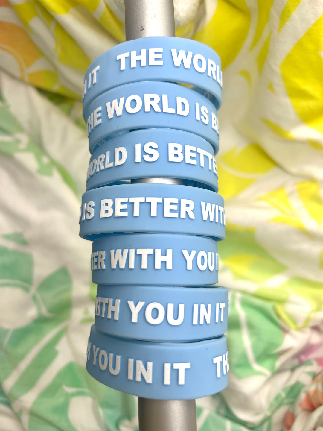 Blue Afternoon 3/4" Wristband | THE WORLD IS BETTER WITH YOU IN IT