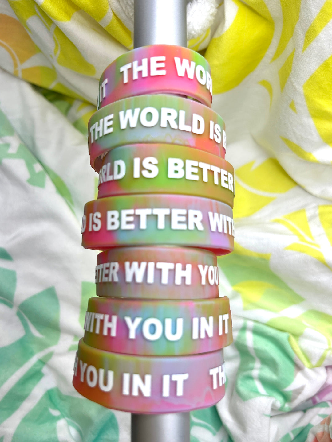 Sherbet 3/4" Wristband | THE WORLD IS BETTER WITH YOU IN IT