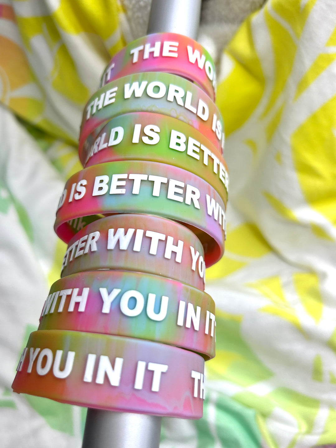 Sherbet 3/4" Wristband | THE WORLD IS BETTER WITH YOU IN IT