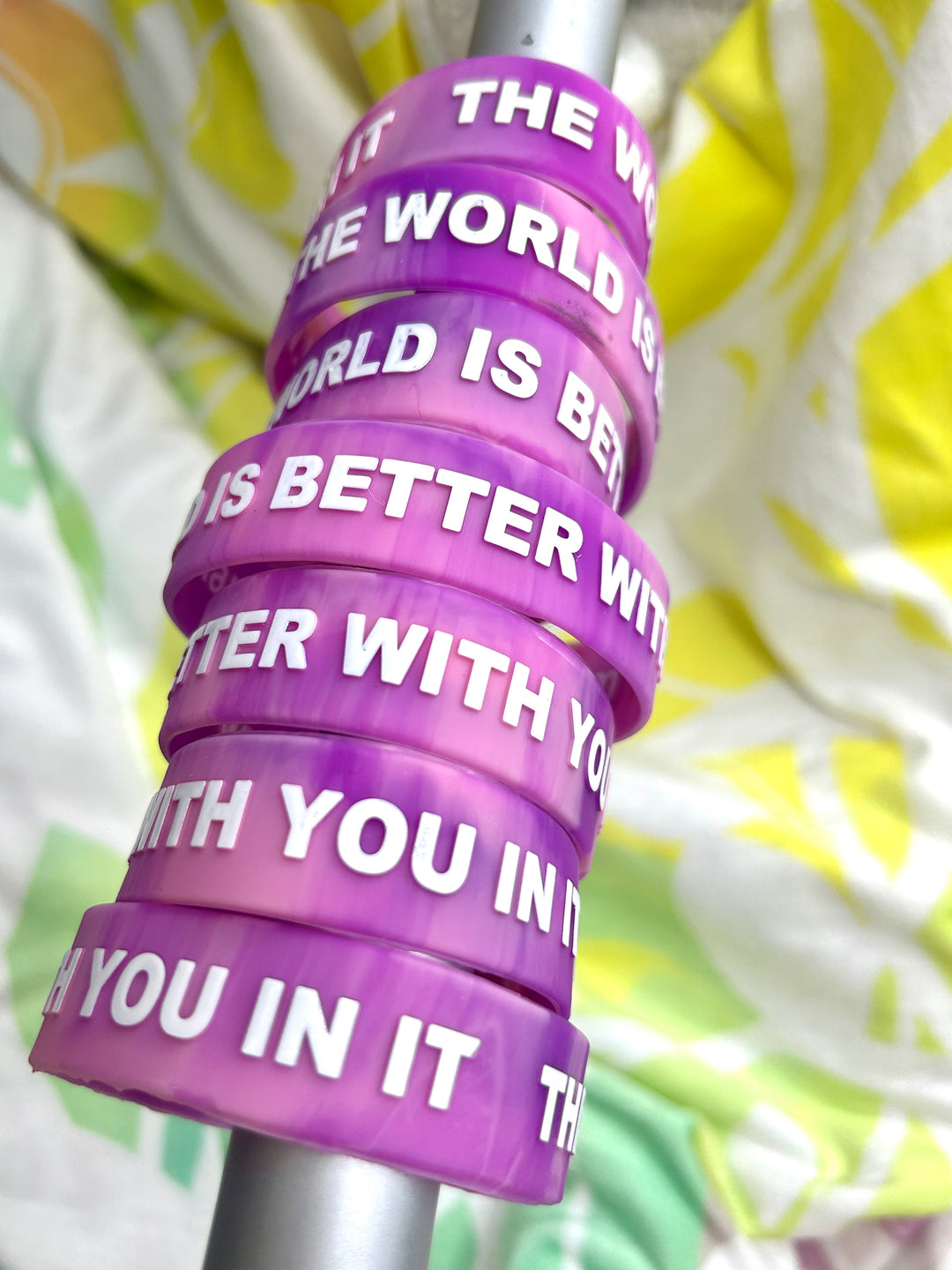 Cloudy Orchids 3/4" Wristband | THE WORLD IS BETTER WITH YOU IN IT