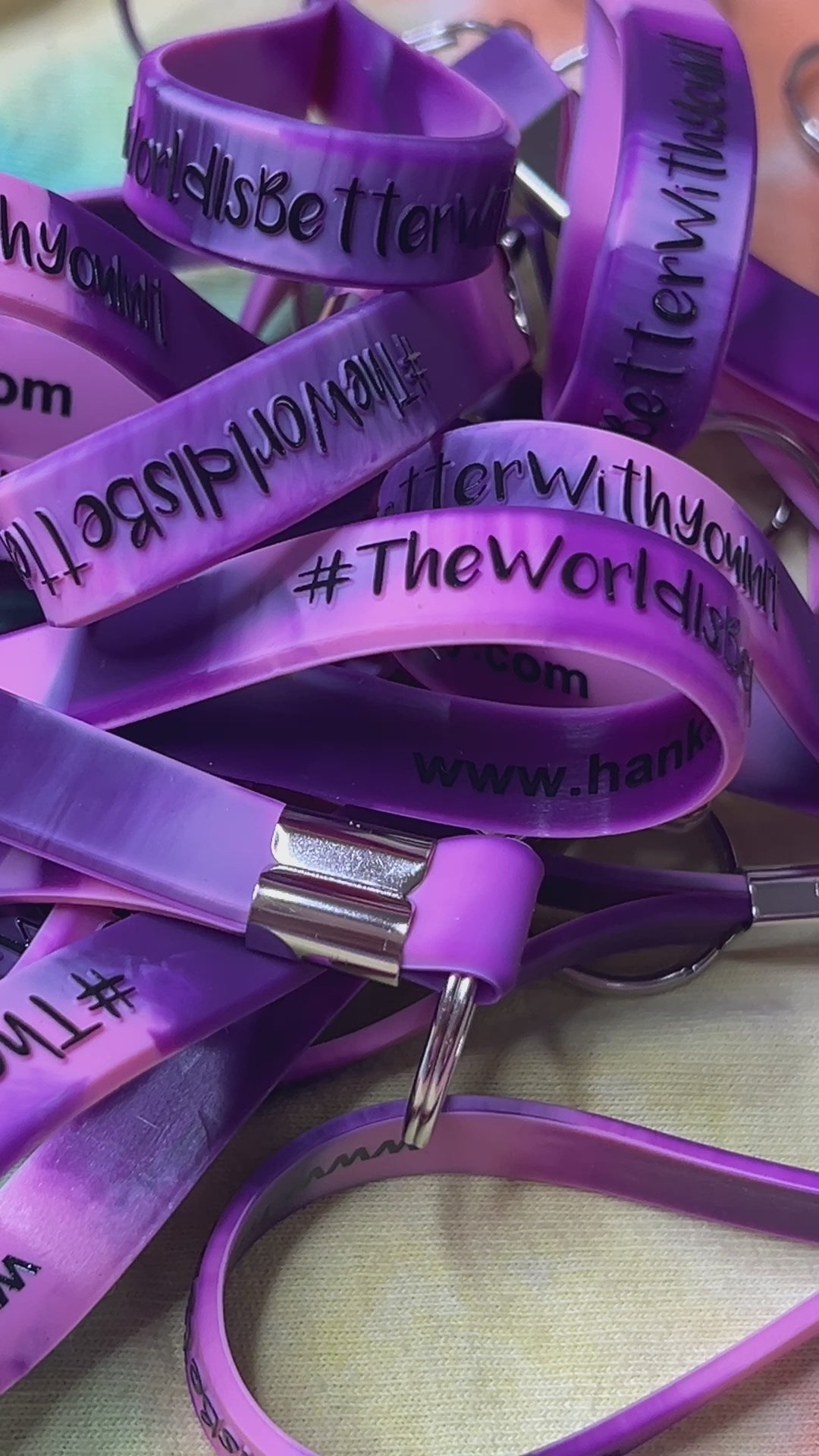 Purple/Pink Keychain | #TheWorldIsBetterWithYouInIt