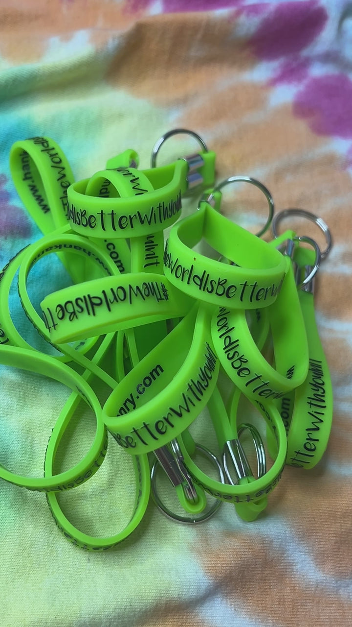 Lime Green Keychain | #TheWorldIsBetterWithYouInIt