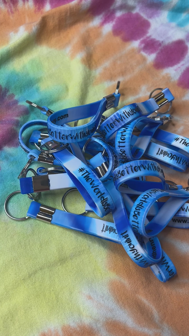 Blue/White Keychain| #TheWorldIsBetterWithYouInIt